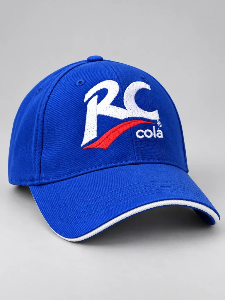 قبعة زرقاء بشعار RC Cola